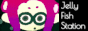 Button which says 'Jelly Fish Station' with Agent 8 from Splatoon 2 to the left